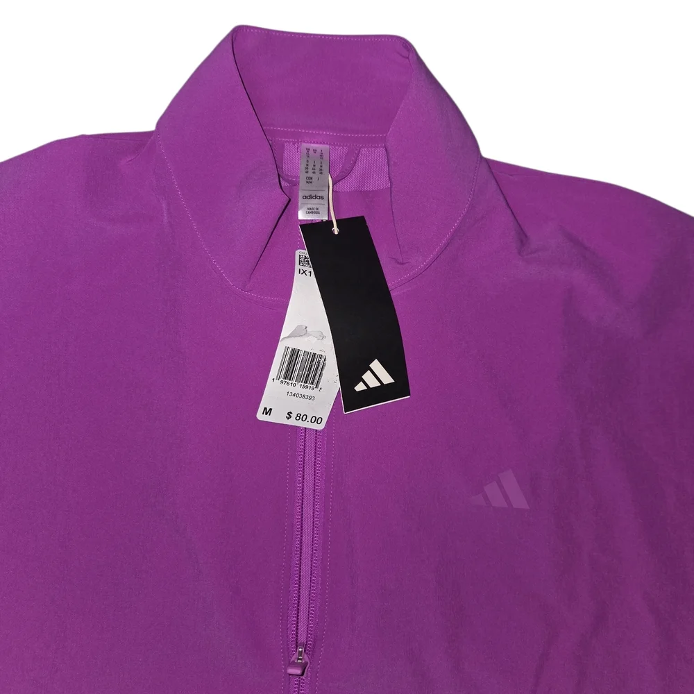 Adidas Women Purple Track Jacket Full Zip‎ Size M NWT